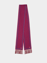 Valentino Garavani Red Chamber Silk Bandeau Scarf with Fringe