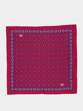 Valentino Garavani Bordeaux Geometric Print Silk Foulard