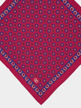 Valentino Garavani Bordeaux Geometric Print Silk Foulard