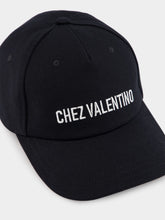 Valentino Garavani Black Embroidered Cotton Baseball Cap
