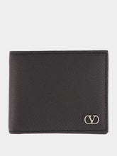 Valentino Garavani Black Calfskin Wallet with VLogo