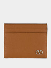 Valentino Garavani Saddle Brown VLogo Signature CardHolder