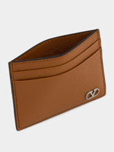 Valentino Garavani Saddle Brown VLogo Signature CardHolder