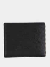 Valentino Garavani Black Rockstud Grainy Leather Wallet
