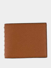 Valentino Garavani Saddle Brown Rockstud Wallet