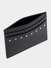 Valentino Garavani Black Rockstud Grainy Cardholder