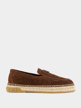 Valentino Garavani Fondant Brown Leisure Flows Espadrilles in Leather