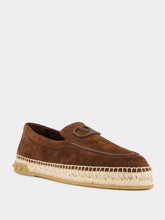 Valentino Garavani Fondant Brown Leisure Flows Espadrilles in Leather
