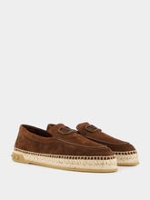 Valentino Garavani Fondant Brown Leisure Flows Espadrilles in Leather