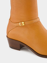 Valentino Garavani Roasted Pecan Pat Ankle Boots