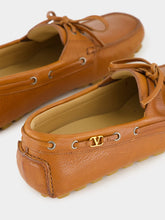 Valentino Garavani Driver Fastaway Loafer in Tobacco Buffalo Leather