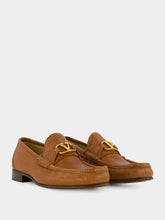 Valentino Garavani Tobacco V-Logo Signature Buffalo Loafers