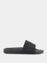 Valentino Garavani Black Coolside Rubber Slides