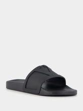 Valentino Garavani Black Coolside Rubber Slides