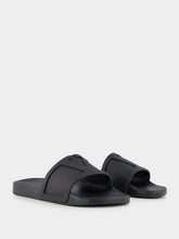Valentino Garavani Black Coolside Rubber Slides