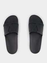 Valentino Garavani Black Coolside Rubber Slides