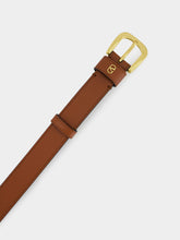 Valentino Garavani Deep Caramel VLogo Leather Belt