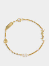 Saint Laurent Cassandre Heart Charm Bracelet