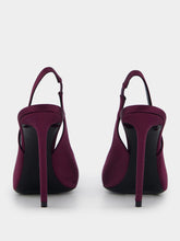 Saint Laurent Zoe Slingback Satin Pumps