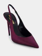 Saint Laurent Zoe Slingback Satin Pumps