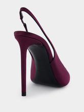Saint Laurent Zoe Slingback Satin Pumps