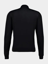 Piacenza 1733 Black Virgin Wool High-Neck Jumper