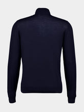 Piacenza 1733 Navy Virgin Wool High-Neck Jumper
