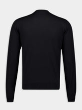 Piacenza 1733 Black Lightweight merino wool crewneck