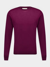 Piacenza 1733 Burgundy fine merino wool crewneck