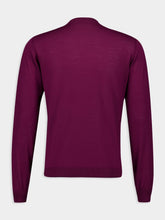 Piacenza 1733 Burgundy fine merino wool crewneck