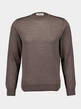 Piacenza 1733 Taupe Virgin Wool Crew Neck Sweater