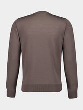 Piacenza 1733 Taupe Virgin Wool Crew Neck Sweater