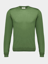 Green Crewneck Cashmere Sweater