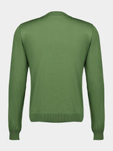 Green Crewneck Cashmere Sweater