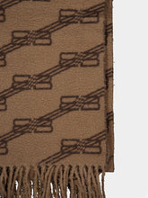 Balenciaga Fringed Logo Scarf
