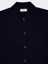 Piacenza 1733 Blue Wool Long-Sleeve Shirt