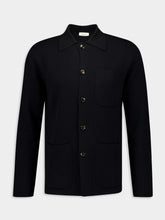 Piacenza 1733 Black Wool Long-Sleeve Shirt