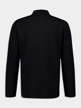 Piacenza 1733 Black Wool Long-Sleeve Shirt