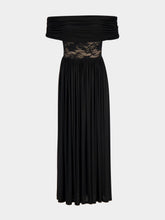 Zimmermann Black Off-Shoulder Lace Panel Dress
