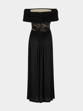 Zimmermann Black Off-Shoulder Lace Panel Dress