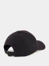 Saint Laurent Black Wool Cap Casquette with YSL Metal Detail