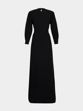 Saint Laurent Cut-Out Back Knot Detailed Maxi Dress