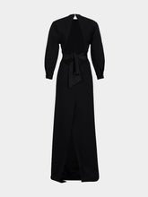 Saint Laurent Cut-Out Back Knot Detailed Maxi Dress