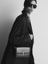 Black Solferino Medium Satchel in Smooth Leather