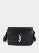 Black Solferino Medium Satchel in Smooth Leather