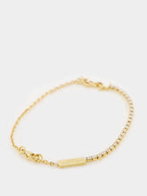 Saint Laurent Metal And Rhinestone Cassandre Charm Bracelet