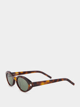 Saint Laurent SL 567 Havana Rounded Cat-Eye Sunglasses