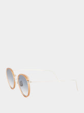 Eyevan Mandarine and Silver 717-E Oval Sunglasses