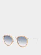 Eyevan Mandarine and Silver 717-E Oval Sunglasses