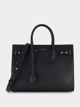 Saint Laurent Black Small Sac de Jour in Supple Grained Leather